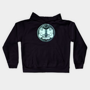 Gemini Watercolor Teal Kids Hoodie